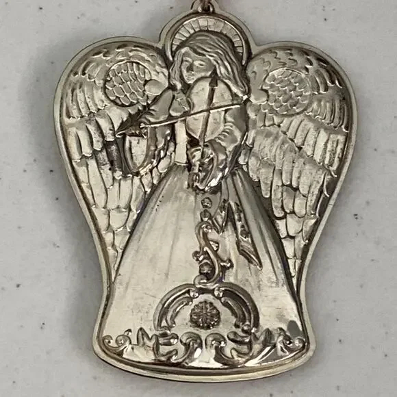 VTG Towle Sterling Silver Christmas Ornament Only Angel 1994 4th Edition 3.5” - Picture 3 of 8